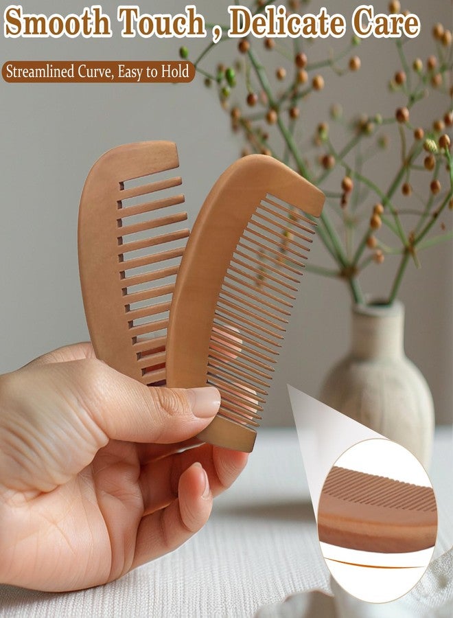 Zoolinn Wooden Comb Set of 2 – Wide & Fine Teeth for Detangling and Styling – Portable, Natural Wood for All Hair Type - Image 5